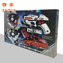 【感应冒烟】真人cs全套彩弹装备成人 激光镭射双人对战枪玩具儿童男孩枪对战装备电动红外感应枪 V2小枪+2冒烟铠甲(送一年保修) 官方标配