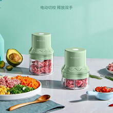 荣事达绞蒜器家用绞肉机婴儿辅食机电动搅蒜蓉拉蒜器多功能料理机捣蒜泥器绞馅搅肉切碎菜机 标准款0.1L单刀