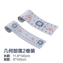 自粘水槽台面防水贴家用洗菜盆吸水贴浴室厨房水池防欧缔兰 几何部落 140x8cm