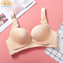 哺乳文胸 喂奶母乳聚拢无钢圈薄款孕妇内衣前开扣防下垂胸罩怀孕期9 323肤色 34/75(BC通薄款)