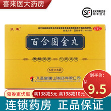 孔孟 百合固金丸 6g*6袋 养阴清肺化痰止咳肺肾阴虚少痰咽干喉痛