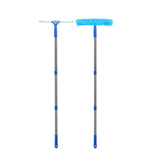 洁丽来擦玻璃器神器加长杆家用搽刷窗户刮水器洗门头外墙清洁保洁工具 玻璃刮四件套（1.2米杆）