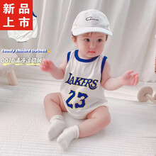 ℂ℘【夏日新品】迪士尼甄选童装婴儿8衣服7夏装男宝宝运动哈衣6薄款4棉3篮球连体衣5个月包屁衣 主图色 80cm