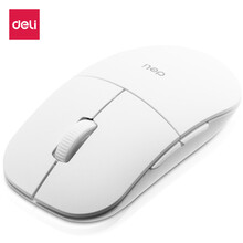 得力(deli)2214  白色 无线低噪光学鼠标 四档DPI调节办公游戏鼠标 