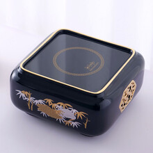 常生源 电陶炉 家用电陶茶炉贝彩烧迷你煮茶炉功夫茶具泡茶炉迷你可搭配铁壶银壶茶炉 四方云竹