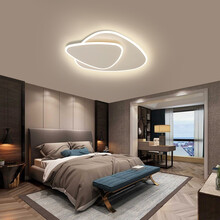 超市	D&L  吸顶灯LED卧室灯北欧大气现代简约个性超薄ins家用三色调光书房主卧次卧灯具（可变换造型） 50*40*6cm三色调光