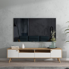 掌上明珠家居 电视柜 北欧简约实木腿电视柜 客厅木纹储物柜家具 ESC138-2A