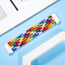 姿秒迪 适用华为GT2pro表带watch3手表GT编织GT1智能46荣耀magic2尼龙22mm运 彩虹至弹力带XS 适用华为watch3/watch3 pro/自量接