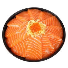 【顺丰速运】三文鱼生吃日料三文鱼刺身整条中段生鱼片 1斤装 已去皮去边角料420g左右