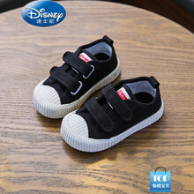 迪士尼（Disney）迪士尼童鞋春秋季儿童帆布鞋男女童软底饼干鞋幼儿园宝宝鞋小孩子夏天穿的 C09黑色 21