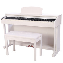 电钢琴88键重锤智能家用儿童初学者电子钢琴 YM-L801重锤键88键 多音色(白色木纹款)