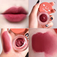 薇罗尼卡 VLONCA软萌布丁唇泥丝绒哑光唇釉丝滑慕斯质地腮红修容口红彩妆唇颊两用 324#豆沙色