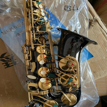 铃木萨克斯降E中音萨克斯风原装降B次中音萨克 中音黑镍金建双筋大口