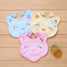 吉田久森婴幼儿纯棉纱布围嘴吸防水八角巾口水巾可旋转新生儿防吐奶巾纯棉纱布口水巾 婴儿围嘴8层口水兜宝 5条装花型SBWZ-5s