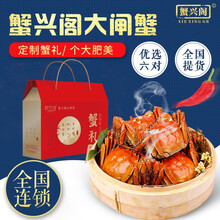 【活蟹】蟹兴阁大闸蟹公蟹6.0两母蟹4.8两 6对 12只