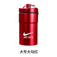 随身烟灰缸 潮牌个性迷你随身便携车载烟灰缸金属密封罐多功能收纳钥匙扣挂件 大号大勾红