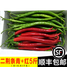 （顺丰）新鲜辣椒 二荆条 青线椒 红辣椒 5斤(青+红)