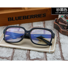 尚佐旬尼 防辐射眼镜无度数防蓝光眼睛男平镜平面女潮平光镜韩版眼镜框 沙黑色镜布镜袋