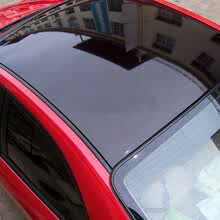 适用于亚承汽车改色膜 车顶贴膜 全景天窗改装贴膜 带导气槽亮黑膜 镜面光亮车顶膜 亮黑色 1.35MX1.8M