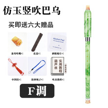 玖慕新款新工艺防摔胶木树脂巴乌竖吹仿红木G调F调小学生初学成人专业单簧管乐器初学专业演奏级巴乌 仿玉F调+教材