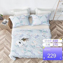 梦洁家纺席子床上用品竹纤维印花软席三件套夏季床单式夏凉席空调席 竹纤维印花软席三件套:丁香花语 1.8m床(260*245)cm