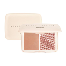 novo高光阴影修容盘双色修容一体盘鼻影侧影提亮肤色珠光修颜粉 1#香槟气泡