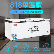 大冰柜商用大容量超大卧/式冷藏冷冻冰箱速冻单温铜管冰柜冷柜 标努 818L单温智能温控-铜管长2000x750x85