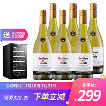 超市	
智利原瓶进口红酒 干露红魔鬼红葡萄酒 夏多内整箱装 750ml*6支