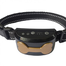 止吠器防狗叫自动泰迪项圈训狗宠物狗吠脖圈防狗叫防扰民神器 充电金色(超声波+)