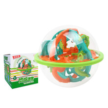 3d立体迷宫 大号3d立体迷宫魔方益智玩具走珠球旋转3岁以上6儿童动脑小礼物品 100关3d立体迷宫球