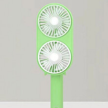 牛壳壳手持便携式迷你卡通米奇可爱小风扇学生usb充电大容量升级版 双头简约绿色 2021升级版