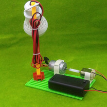 DIY双桨明轮船电动快艇科技手工小制作轮船模型材料包 能量转换+大灯+2节5号电池