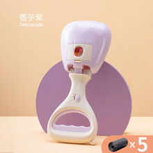 狗狗拾便器宠物铲屎神器捡屎夹外出遛狗捡屎袋夹便器捡狗屎工具 香芋紫+5卷拾便袋