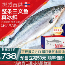 深悦胜 挪威冰鲜三文鱼整条 14斤-12斤\/条 海鲜礼盒装 整条三文鱼刺身新鲜 大西洋鲑 健康轻食