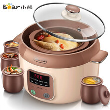 小熊（Bear）电炖锅 电炖盅 煲汤锅 炖汤锅 养生煲 隔水炖盅 电砂锅炖汤煮粥锅2.5L紫砂一锅5胆DDZ-C25N2