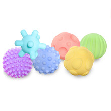 抚触球新生儿 抚摸球辅助球婴儿感触球 新生的儿抚触身体按摩球抚触球儿童小球 大号红色按摩球 (可咬可水煮)