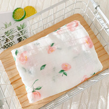 迪士尼棉布树新生婴儿宝宝纱布浴巾夏季薄款盖毯婴儿竹棉洗澡巾纱布包巾 棉布树！粉花儿*（单层纱布巾） 90x90cm