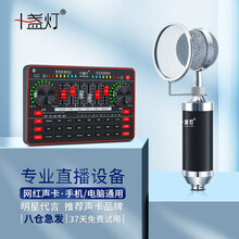 十盏灯 G系列-G3 调音台声卡套装主播直播设备全套手机电脑通用 录音棚唱歌快手喊麦专用 声卡套装【奶瓶麦】典雅黑