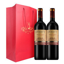 国际	
王朝(Dynasty)国产红酒94赤霞珠橡木桶干红葡萄酒750ml*2双支礼袋