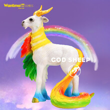 玩模乐梦幻飞马仿真动物模型 神羊神兽精灵幻兽飞马独角兽儿童玩具男女孩3-10岁 神羊
