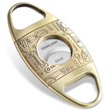 茄皇（Cigarking）雪茄刀克虏伯不锈钢便携式开合式锋利刀刃雪茄剪刀礼盒装多款可选 青铜拉丝