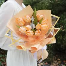 岚黛 七夕情人节礼物鲜花同城配送进口三文鱼郁金香花束生日礼物送女友闺蜜妈妈广州北京武汉全国送花上门