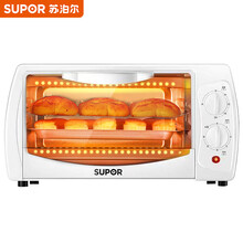 苏泊尔（SUPOR）家用多功能电烤箱 定时控温 10L迷你小烤箱家用易操作 瓷釉白 K10FK610