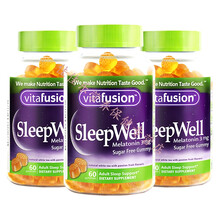 Vitafusion褪黑素软糖咀嚼 助眠睡眠糖美国进口 3瓶 (【直营】美国Vitafusion SleepWe