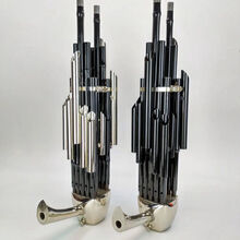 笙乐器 14簧扩音方笙 14簧木斗扩音笙河南曲剧豫剧笙各调齐全 14簧专业铜斗烤漆笙 D 调