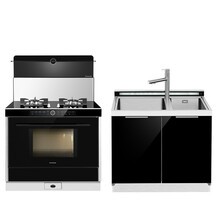 火星人（marssenger）T7BC蒸烤一体集成灶 液化气+C2集成水槽 套装 