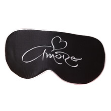 南极人双面真丝刺绣眼罩睡眠遮光透气冰敷热敷护眼罩睡觉男女士三件套冰袋收纳袋 深沉黑冰袋礼盒装（送收纳袋）