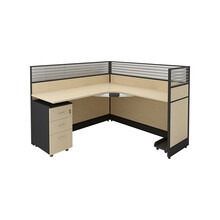 悦山 屏风卡位员工办公桌电脑桌 1.5米