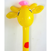 充气玩具儿童动物头长棒吹气球长颈鹿卡通棒地推礼品网红 老款长颈鹿