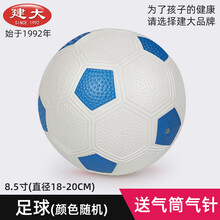 皮球儿童玩具小皮球西瓜球弹力幼儿园专用婴儿宝宝手抓拍拍球类玩具 足球(配气筒气针)